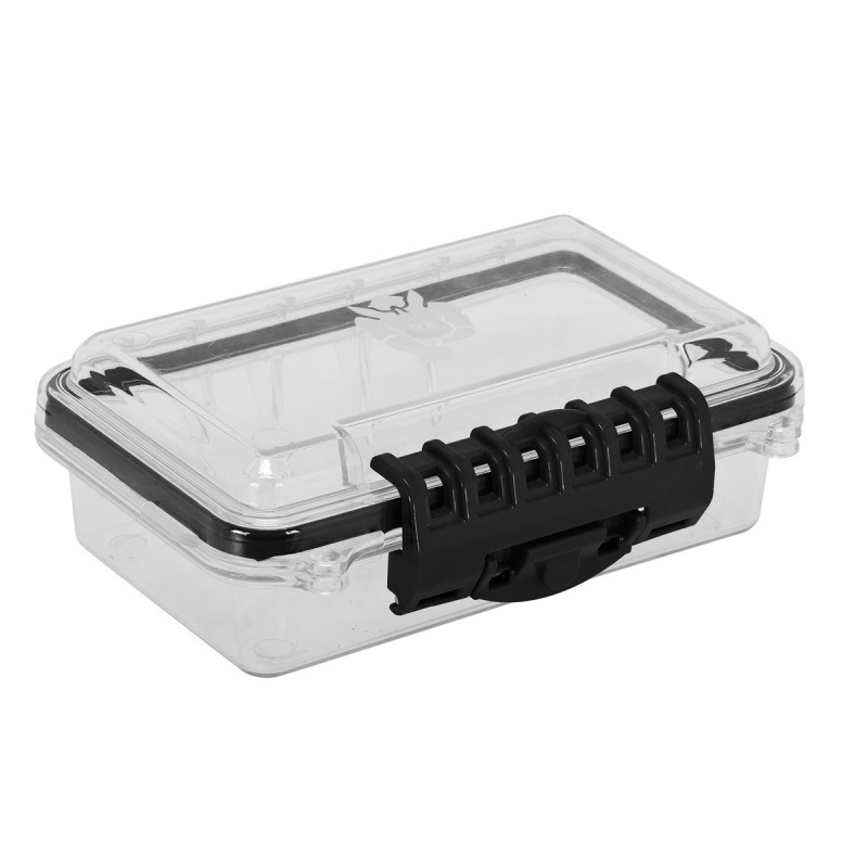 Caixa Estanque Policarbonato 850ml Transparente com Preto