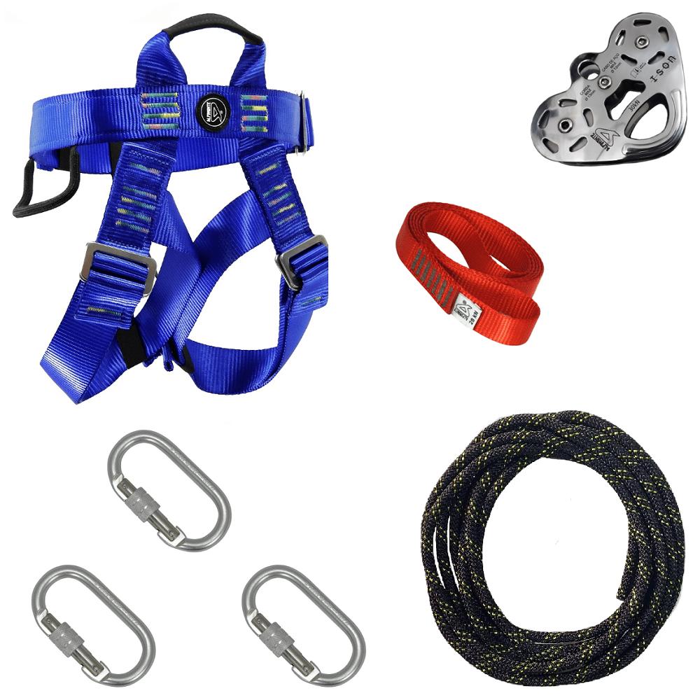 KIT TIROLESA INFANTIL ALP051B ARVORISMO PARQUE DE AVENTURA