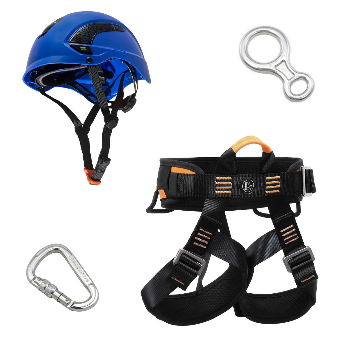KIT ALP040-AZ BASIC CONFORT RAPEL E ESCALADA ALPIMONTE