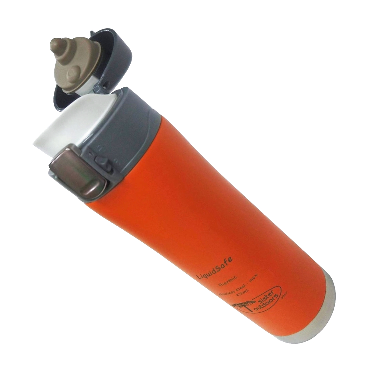 Garrafa (cantil) Mug Térmica LiquidSafe Inox 430ml Laranja