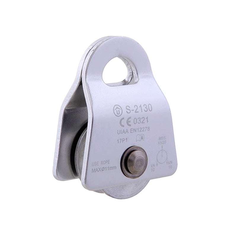 Polia Simples Oscilante 20kN Cordas até 11mm Base Reta