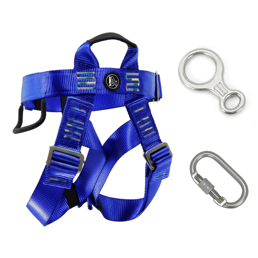 KIT ECONÔMICO INFANTIL AÇO RAPEL ESCALADA CANIONISMO AVENTURA