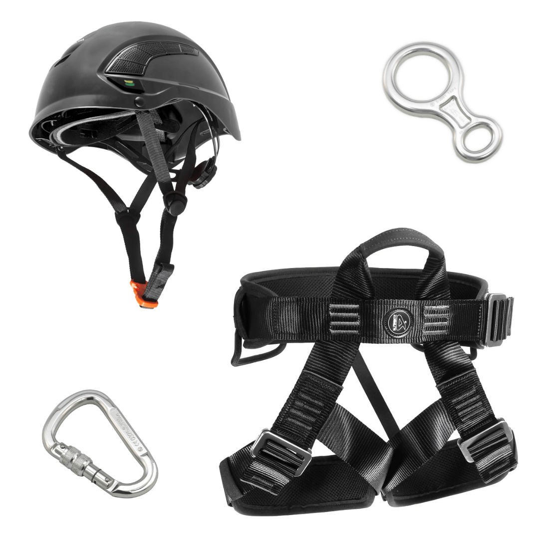 KIT ALP041 BASIC CONFORT TÁTICO RAPEL E ESCALADA ALPIMONTE