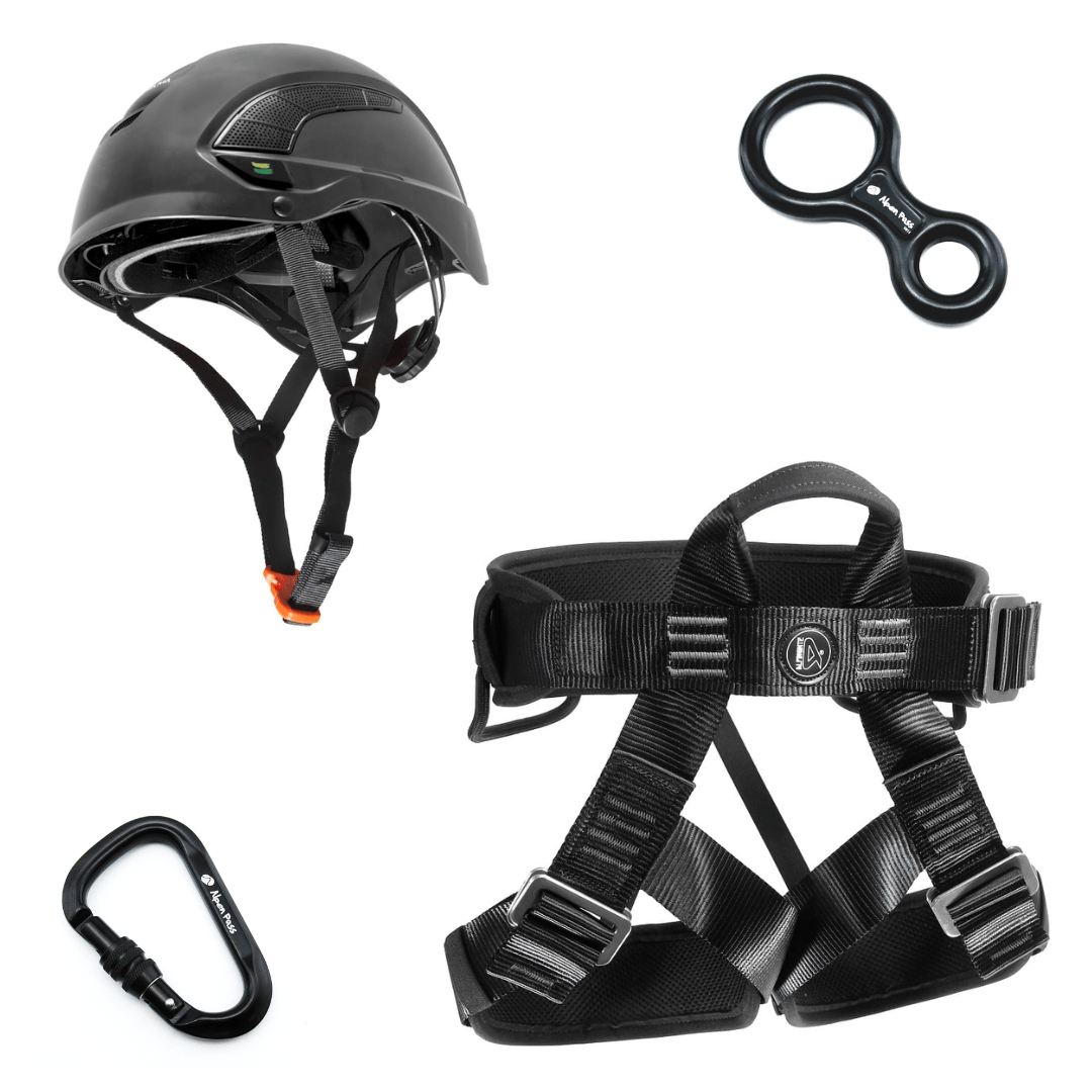 KIT ALP042 BASIC CONFORT TÁTICO RAPEL E ESCALADA ALPIMONTE