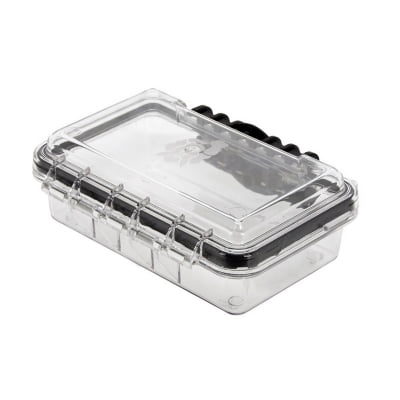 Caixa Estanque Policarbonato 850ml Transparente com Preto
