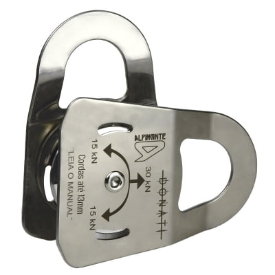 POLIA SIMPLES DONATI ALPIMONTE 30KN AÇO INOX CORDAS ATÉ 13MM