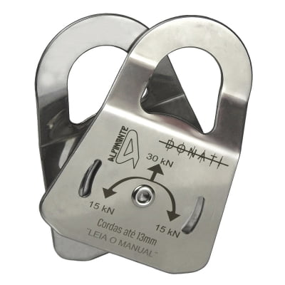 POLIA SIMPLES DONATI ALPIMONTE 30KN AÇO INOX CORDAS ATÉ 13MM