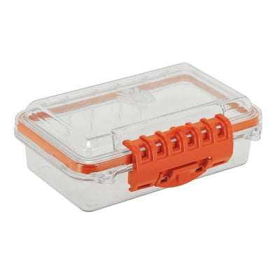Caixa Estanque Policarbonato 850ml Transparente com Laranja