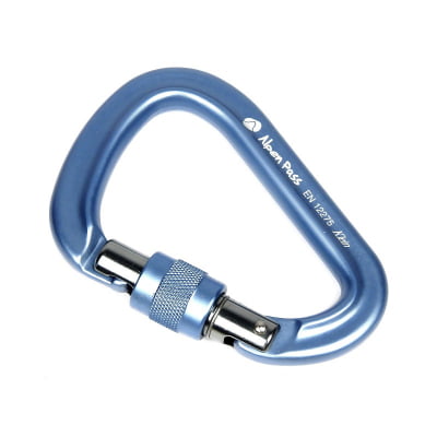 Mosquetão HMS (Pera) Mini Trava Rosca Keylock 28kN KLEIN Azul