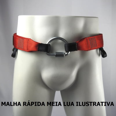  CINTO DE ESPELEOLOGIA REGULÁVEL RONCADOR COM MALHA RÁPIDA DELTA 10MM 40KN AÇO