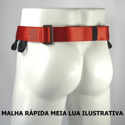  CINTO DE ESPELEOLOGIA REGULÁVEL RONCADOR COM MALHA RÁPIDA DELTA 10MM 40KN AÇO