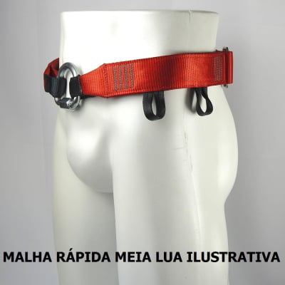  CINTO DE ESPELEOLOGIA REGULÁVEL RONCADOR COM MALHA RÁPIDA DELTA 10MM 40KN AÇO