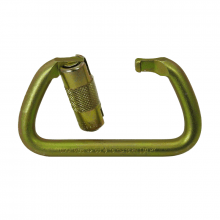  Mosquetão D Simétrico Aço Trava Automática Tripla Diagonal Grande Abertura 60 kN CE EN UIAA NBR (atende NFPA)