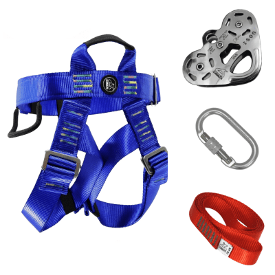 KIT TIROLESA INFANTIL ALP050B ARVORISMO PARQUE DE AVENTURA ALPIMONTE